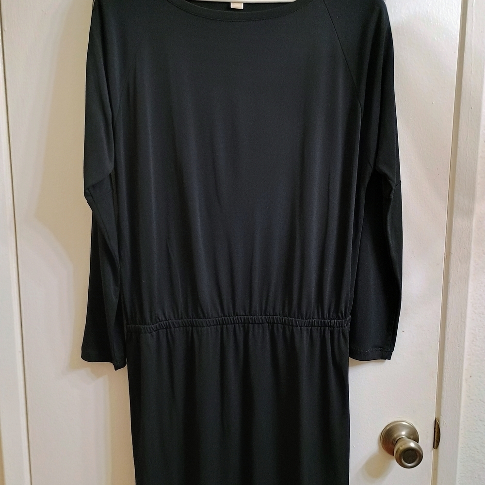 Michael Kors Black Mini Dress With Zipper Sleeves